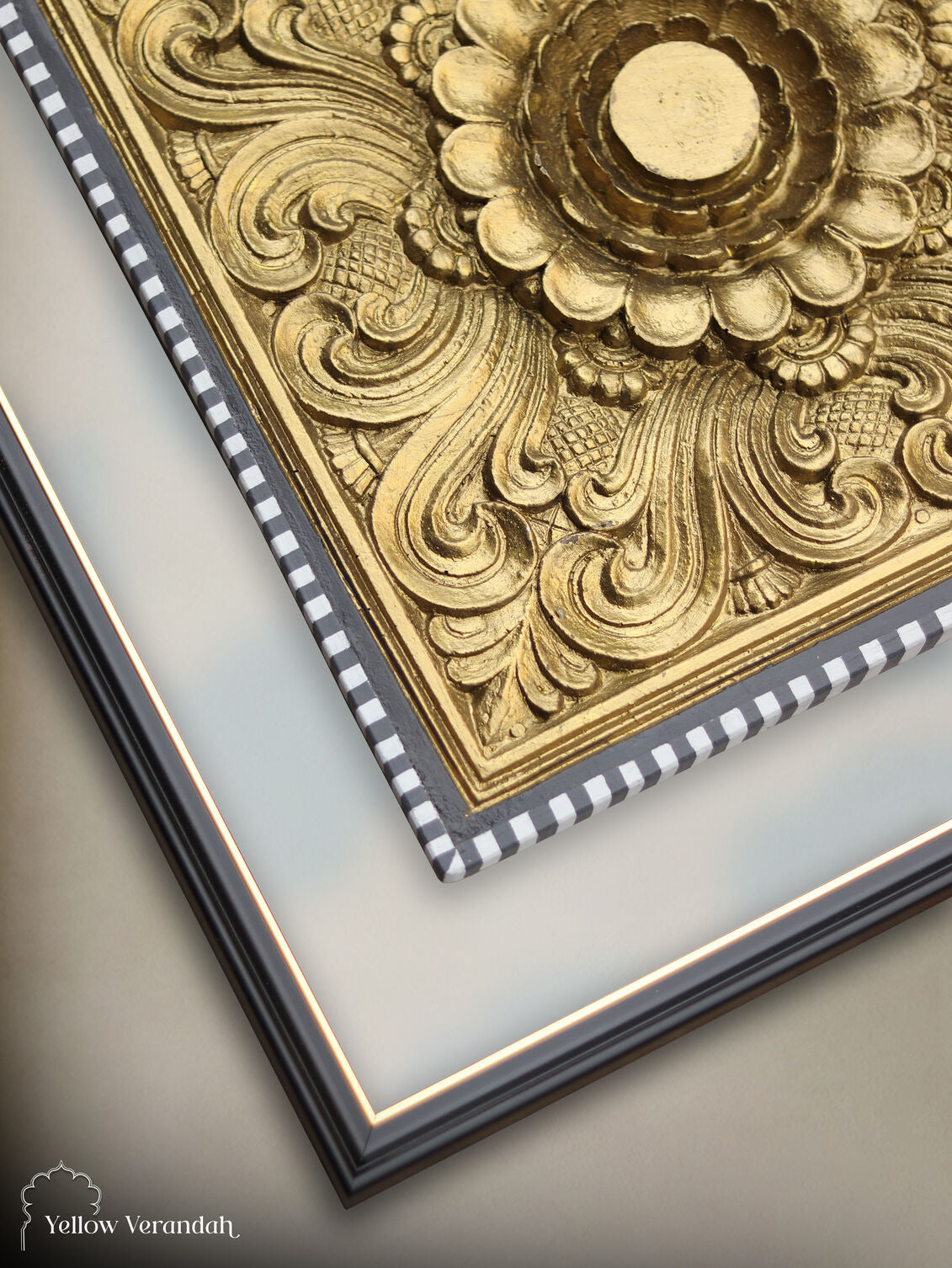 Wood Carving Relief Art Wall Frame