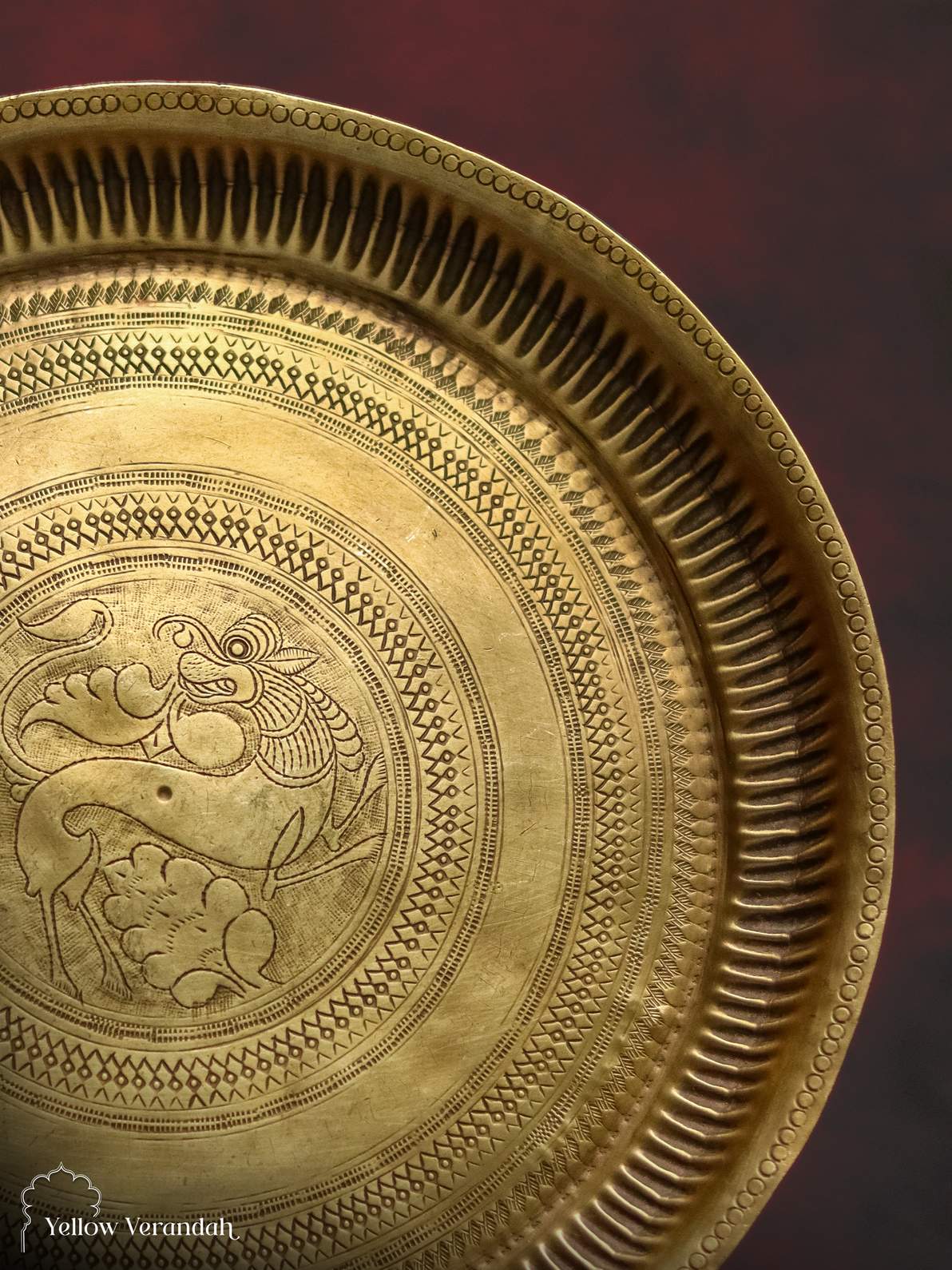 Vintage Brass Plate - 10