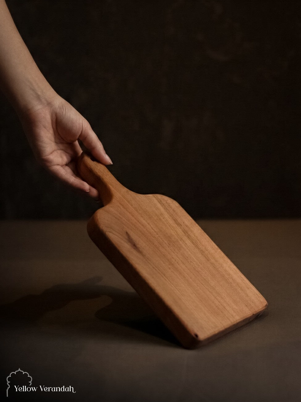 Teak Wood Cheese Serving Plate