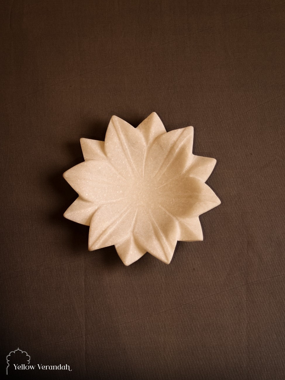 Marble Stone Lotus Table Decor - 9"
