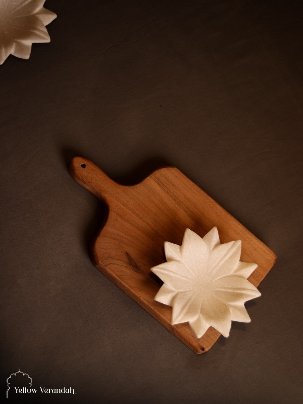 Marble Stone Lotus Table Decor - 9"