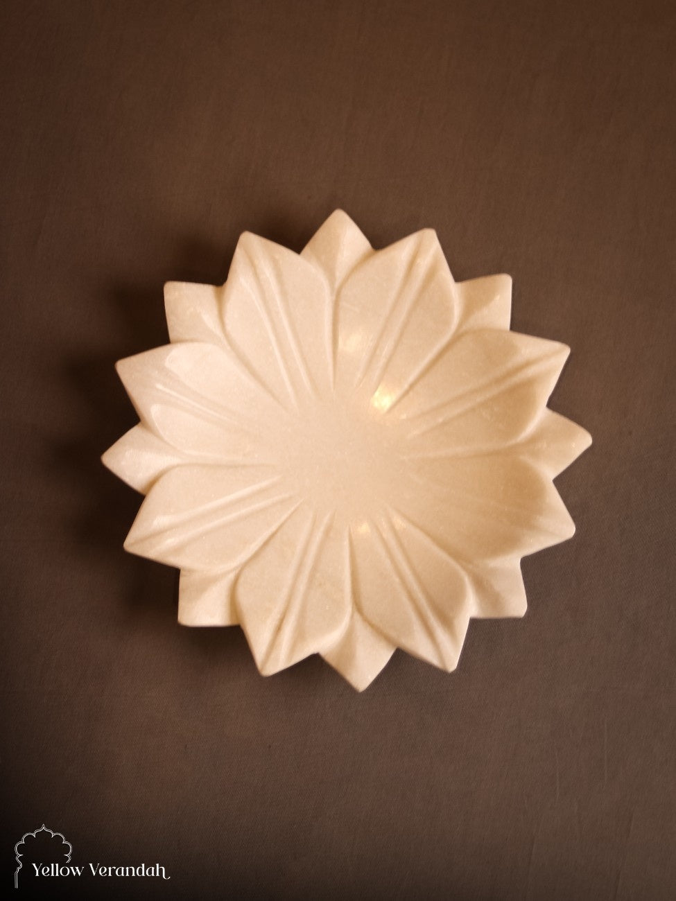 Marble Stone Lotus Table Decor - 9"