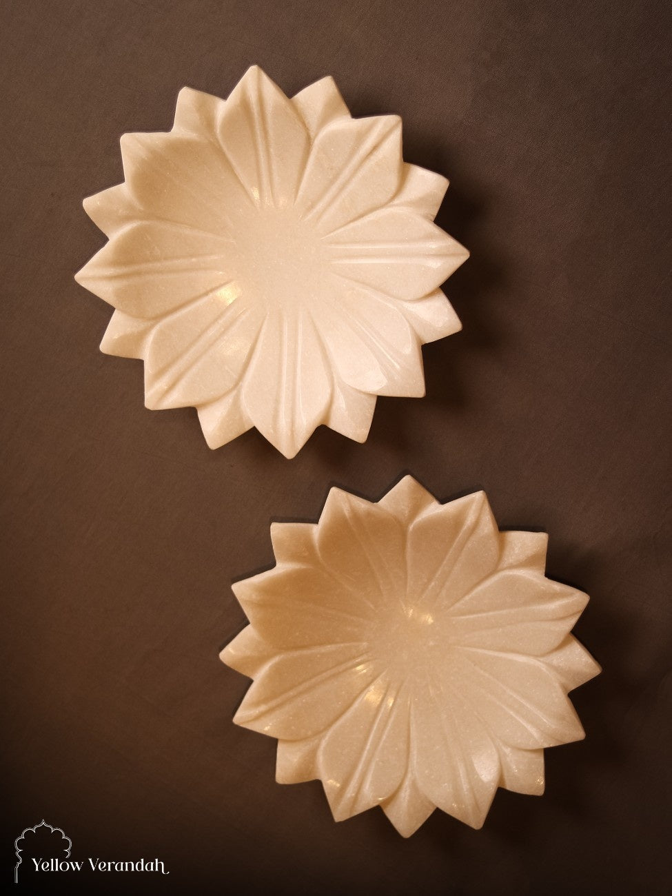 Marble Stone Lotus Table Decor - 9"