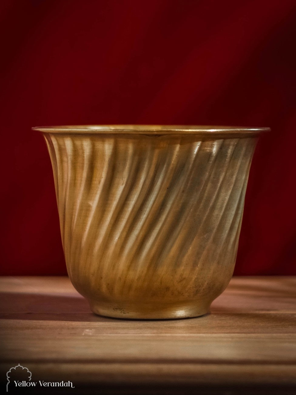 Vintage Brass Carving Planter