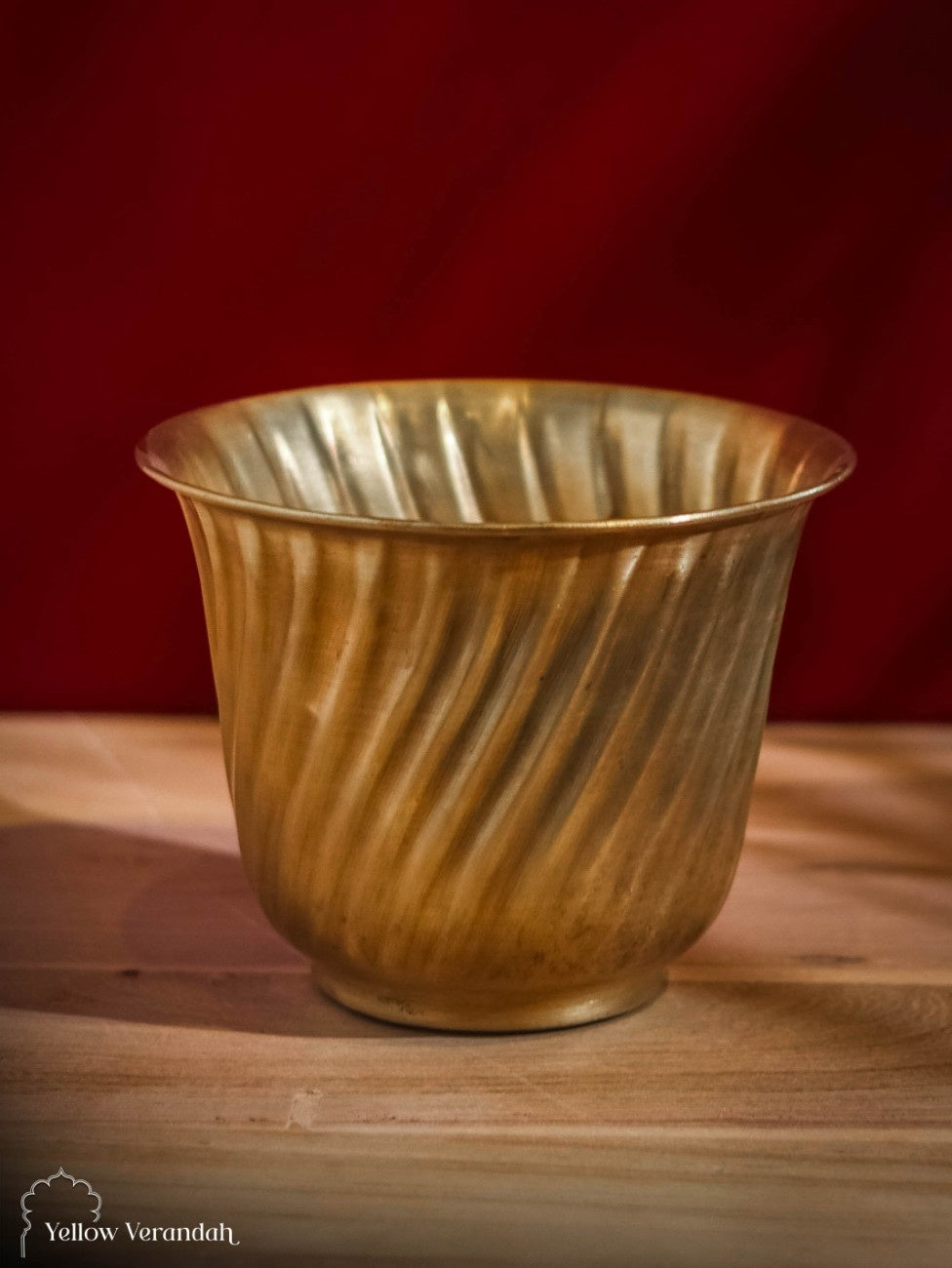 Vintage Brass Carving Planter