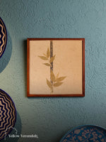 Dried Leaf Painting on Wall Frame