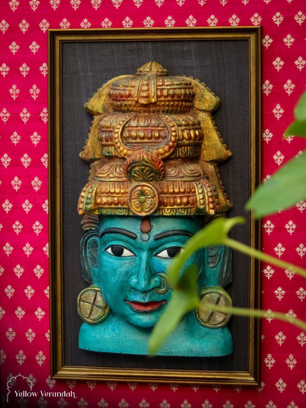 Lakshmi Wooden Face Wall Art