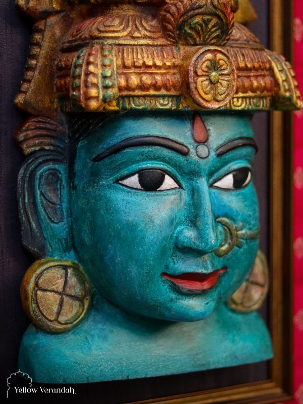 Lakshmi Wooden Face Wall Art