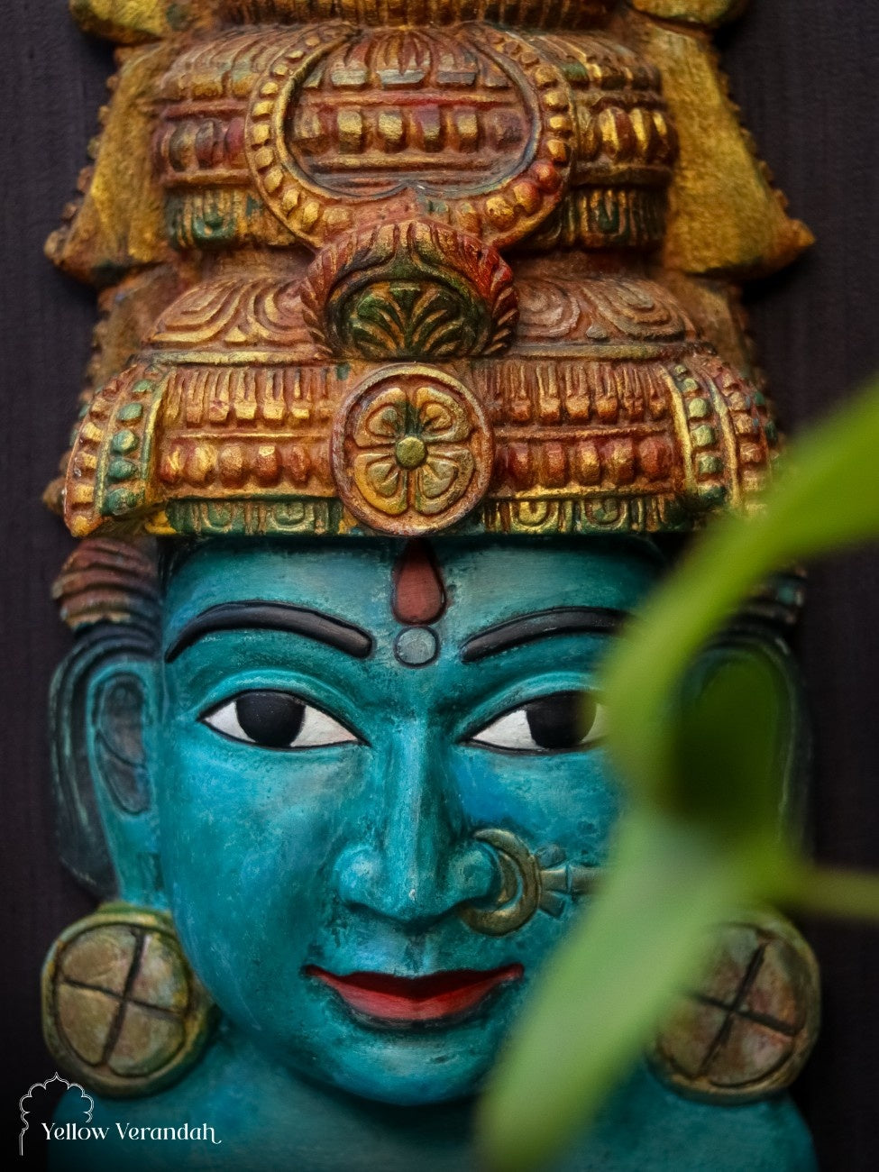 Lakshmi Wooden Face Wall Art