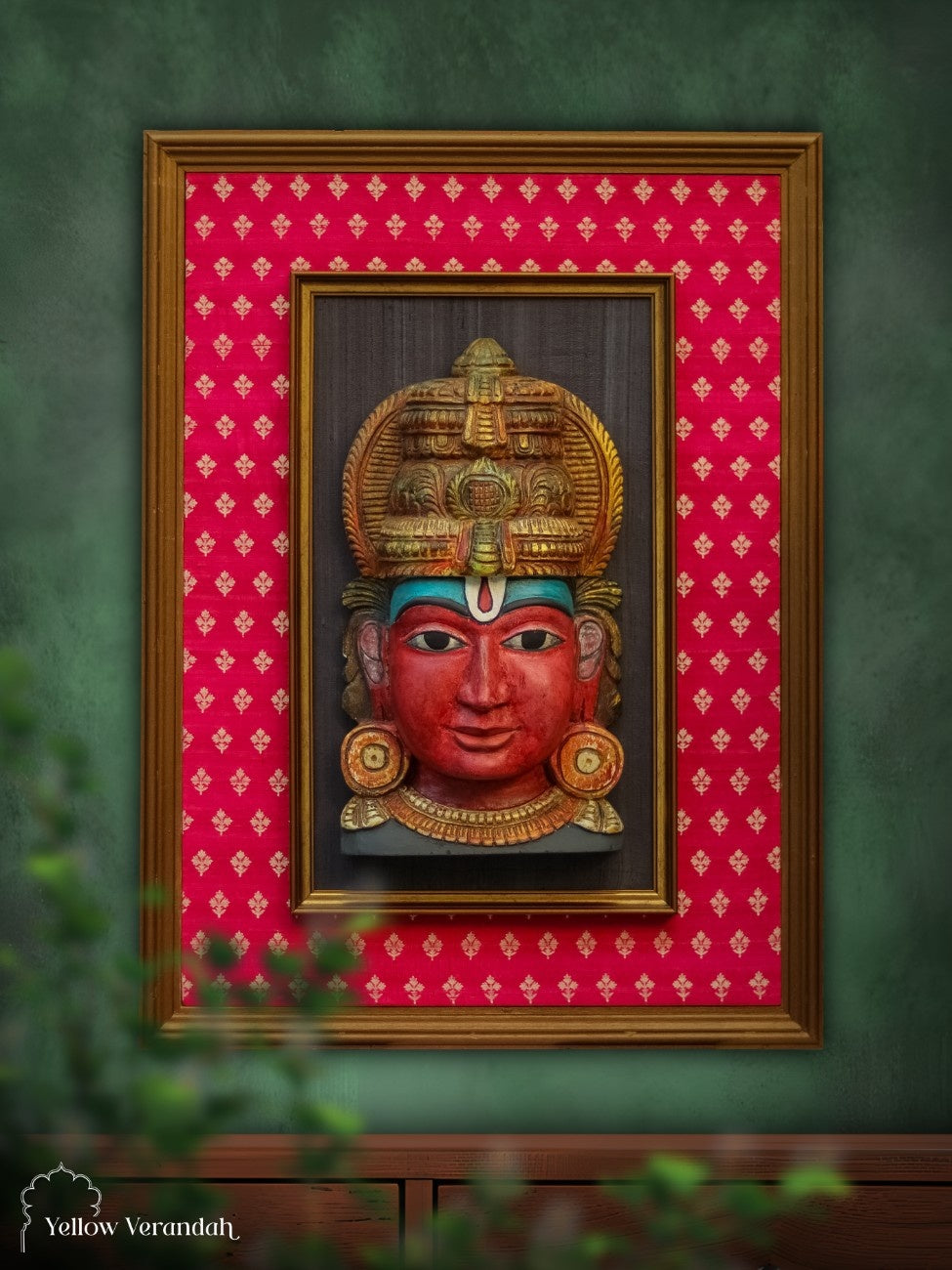 Vishnu Wooden Face Wall Art