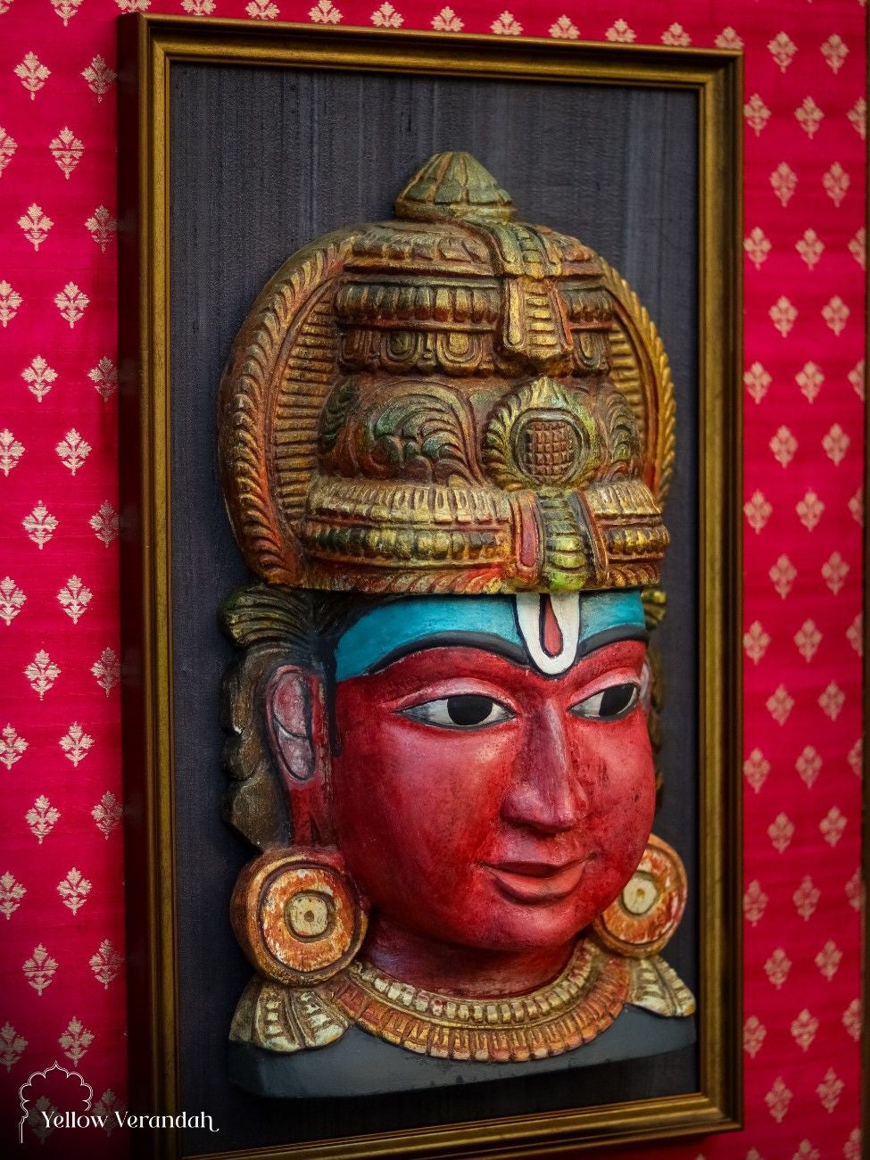 Vishnu Wooden Face Wall Art