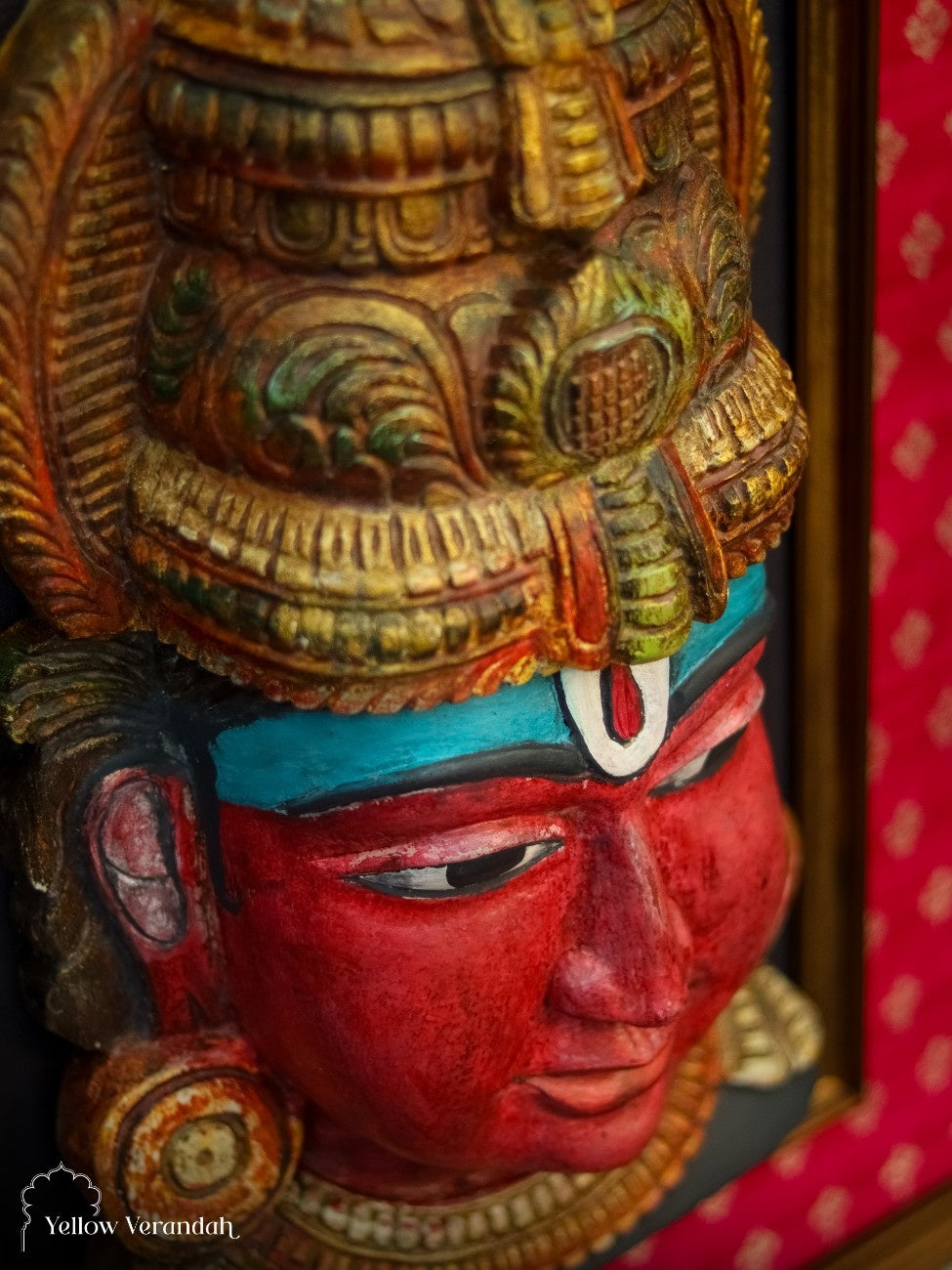 Vishnu Wooden Face Wall Art