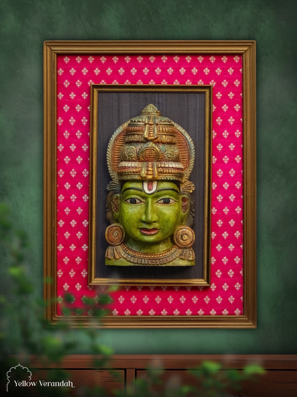 Vishnu Wooden Face Wall Art