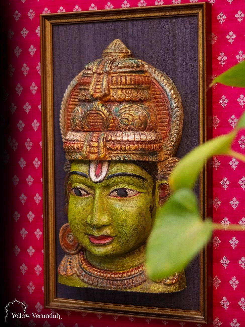 Vishnu Wooden Face Wall Art
