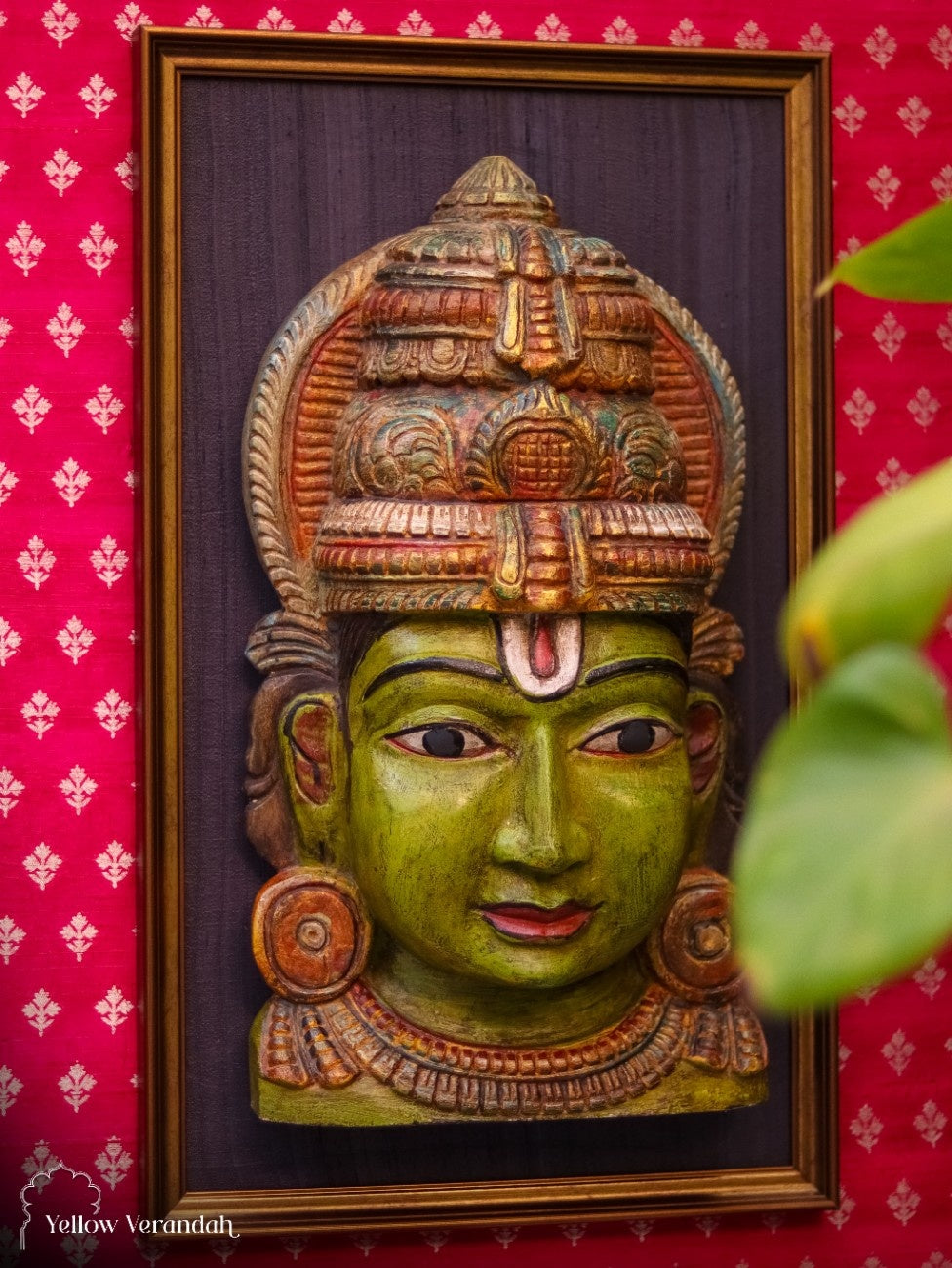 Vishnu Wooden Face Wall Art