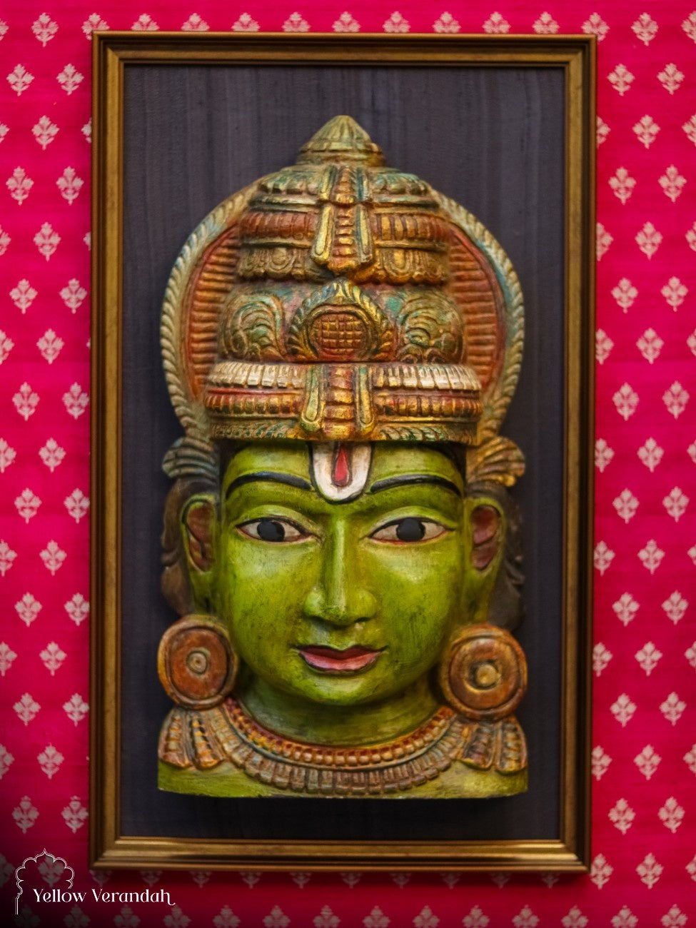 Vishnu Wooden Face Wall Art