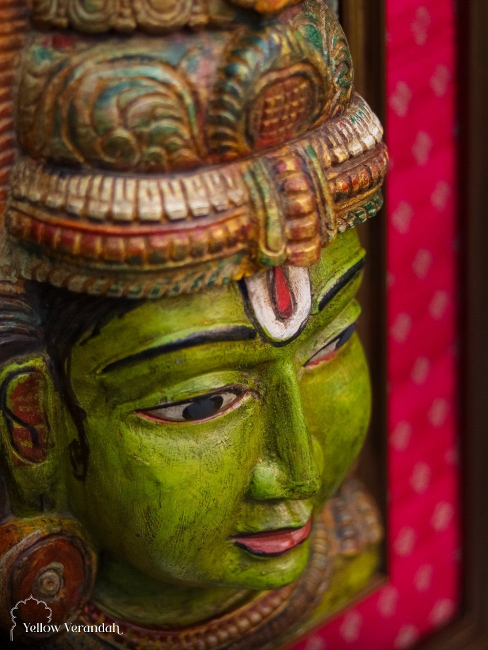 Vishnu Wooden Face Wall Art