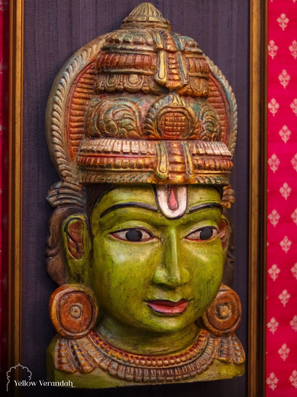 Vishnu Wooden Face Wall Art