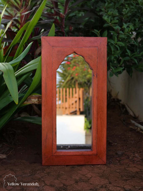 Jodhpuri Vintage Mirror - Orange