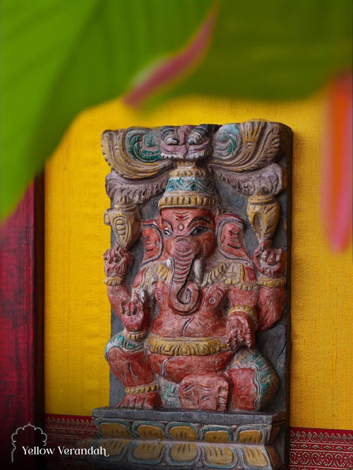 Antique Ganesha on Frame