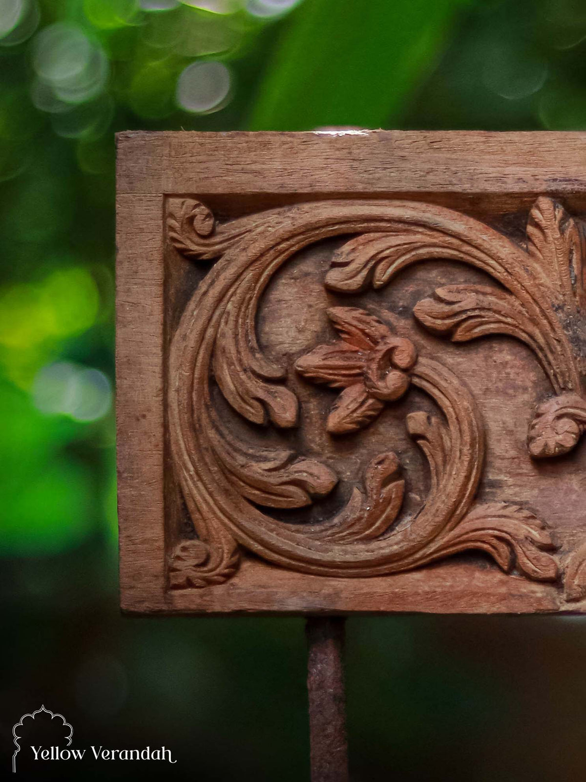 Floral Wooden Caving Table Decor 