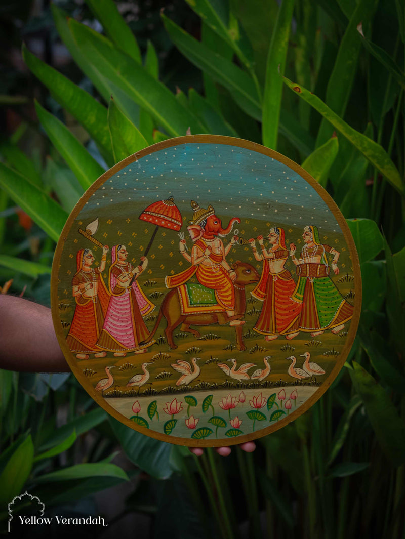 Ganesha Pichwai Painting on Wood