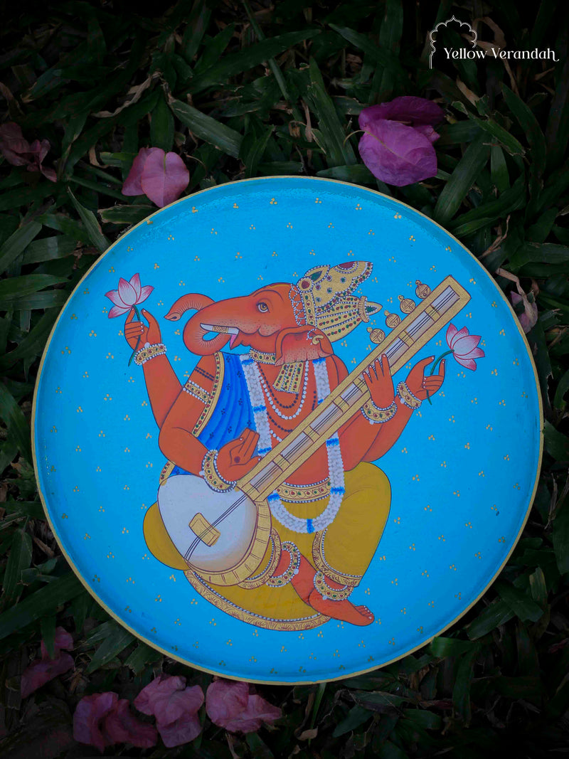 Ganesha Pichwai Wall Plate 