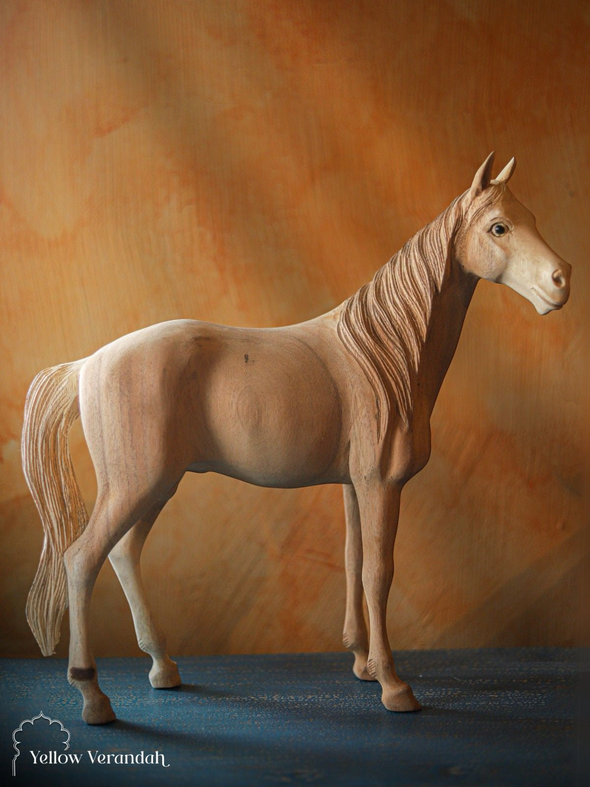 Hand Carved Horse Sculpture