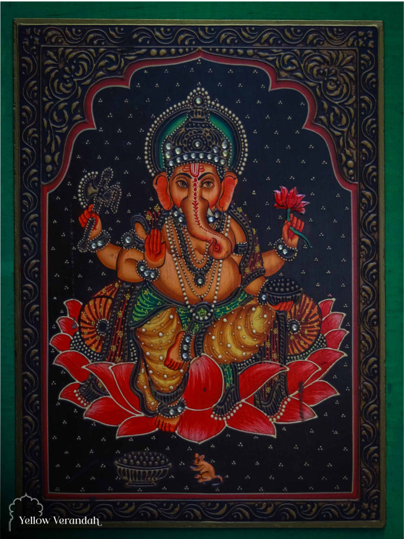 Handpainted Ganesha Wall Frame