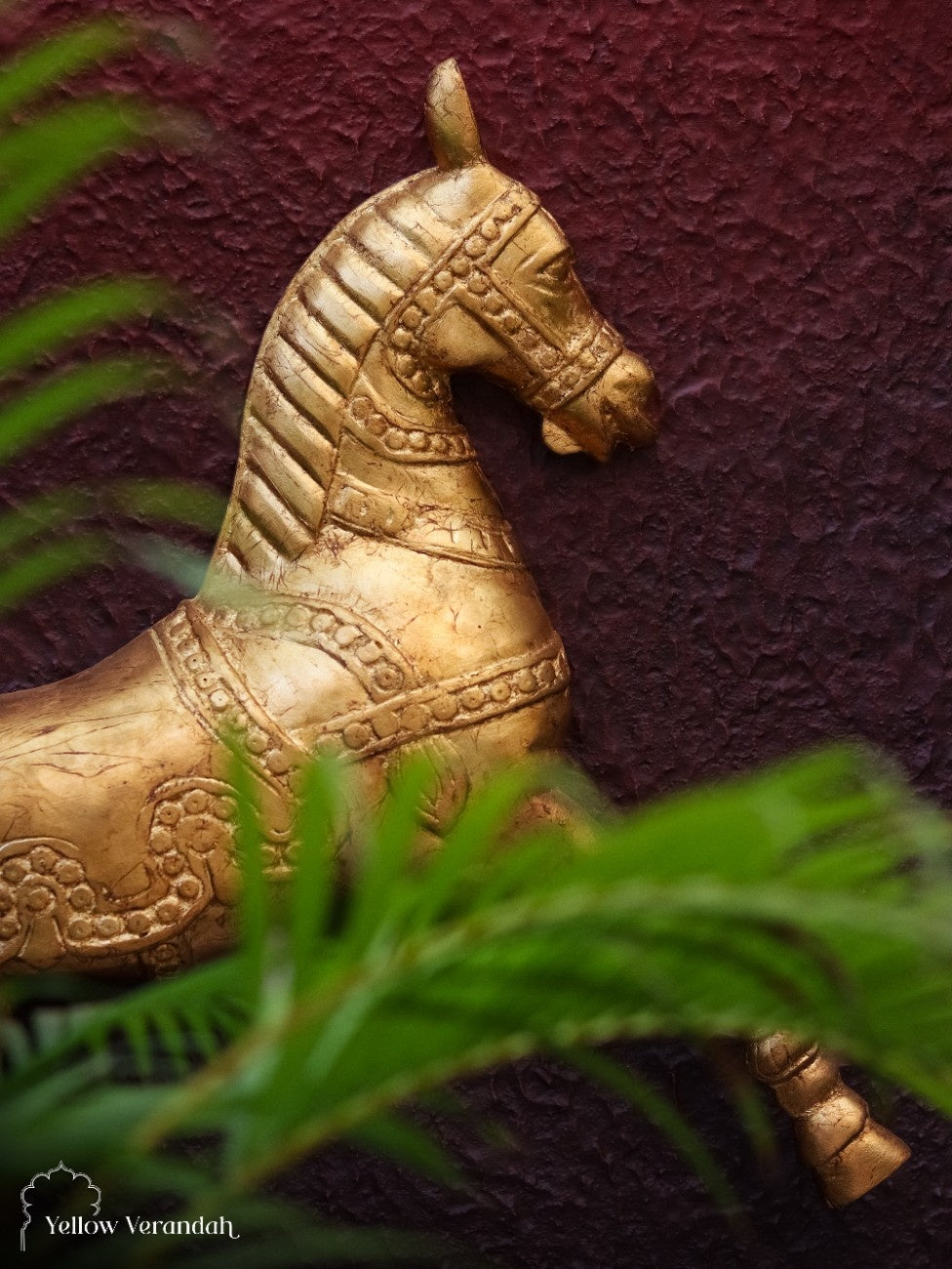 Golden Horse Wall Frame