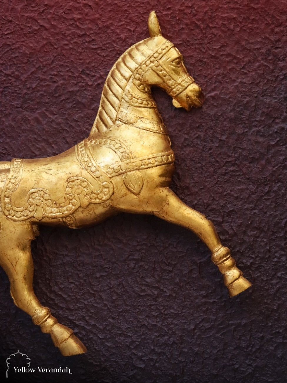 Golden Horse Wall Frame