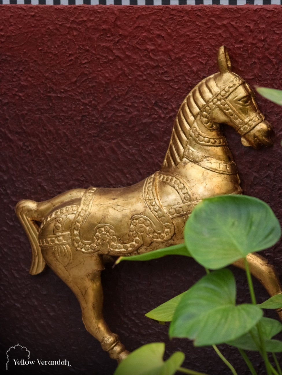 Golden Horse Wall Frame