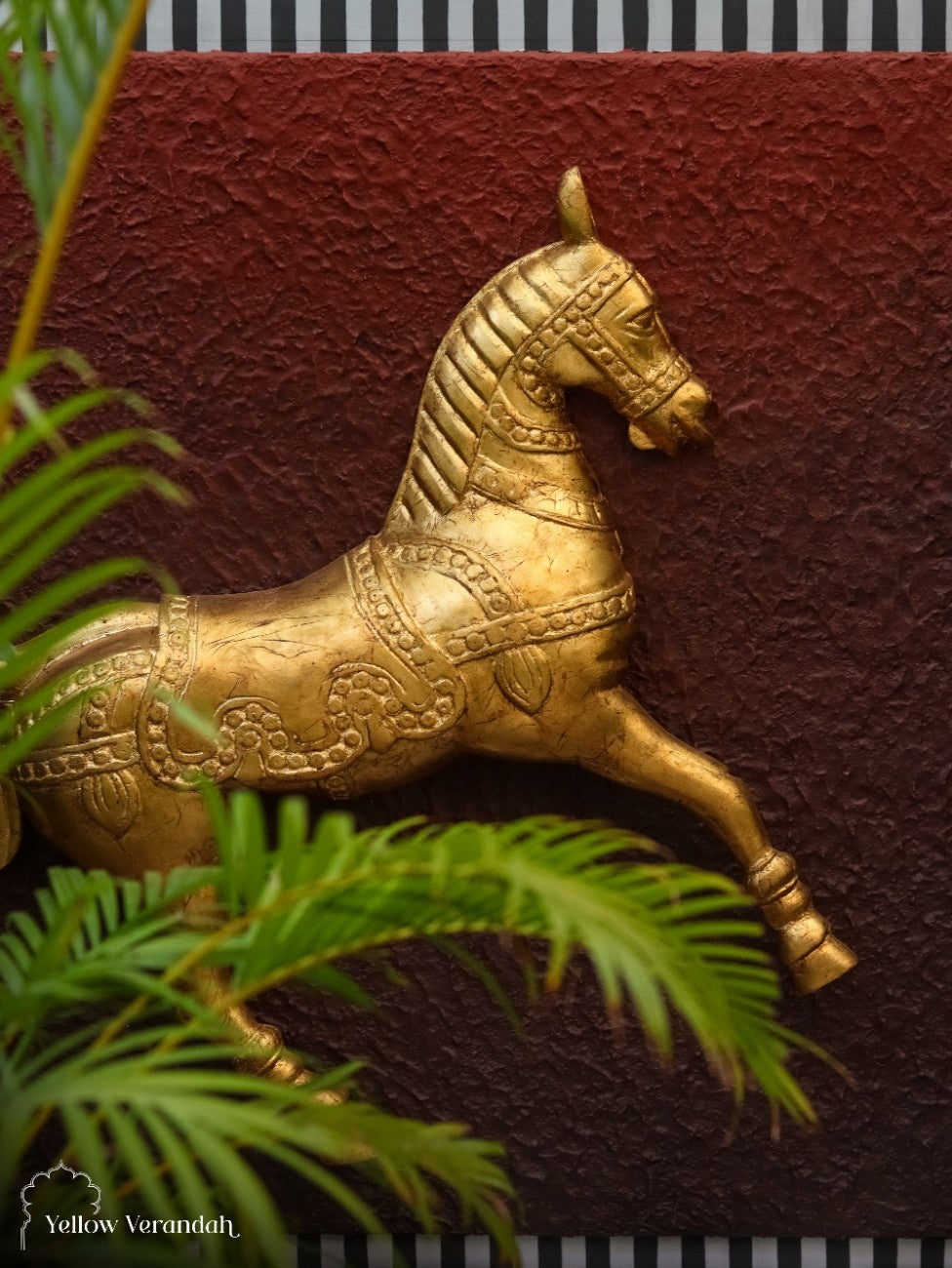 Golden Horse Wall Frame