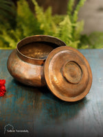 Vintage Copper Pot with Led