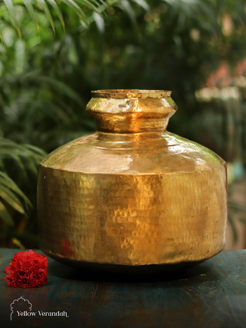 Vintage Brassware Pot – Yellow Verandah