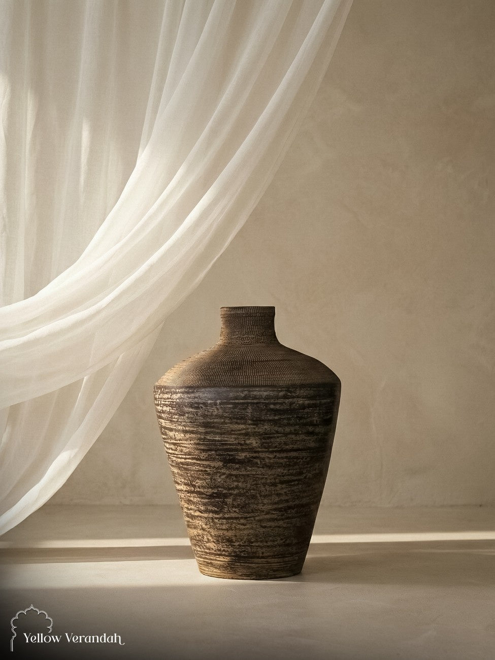 Turkish Terracotta Pot Vase - Earthy Finish