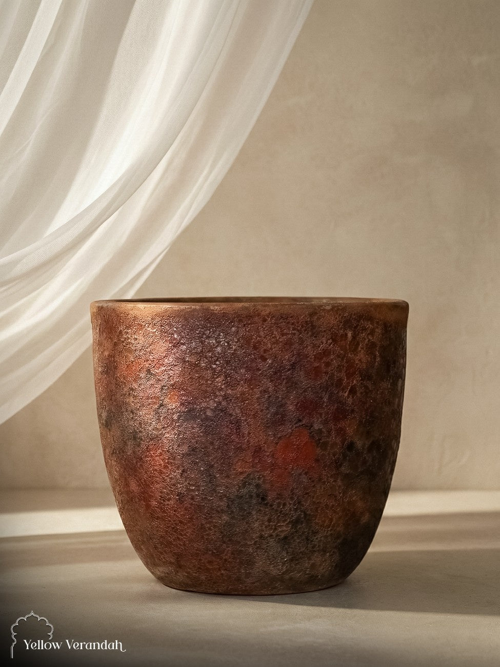 Concrete Planter - Earthy Patina Finish
