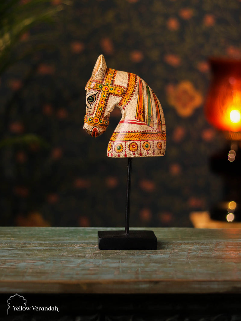 Vintage Wooden Horse on Stand