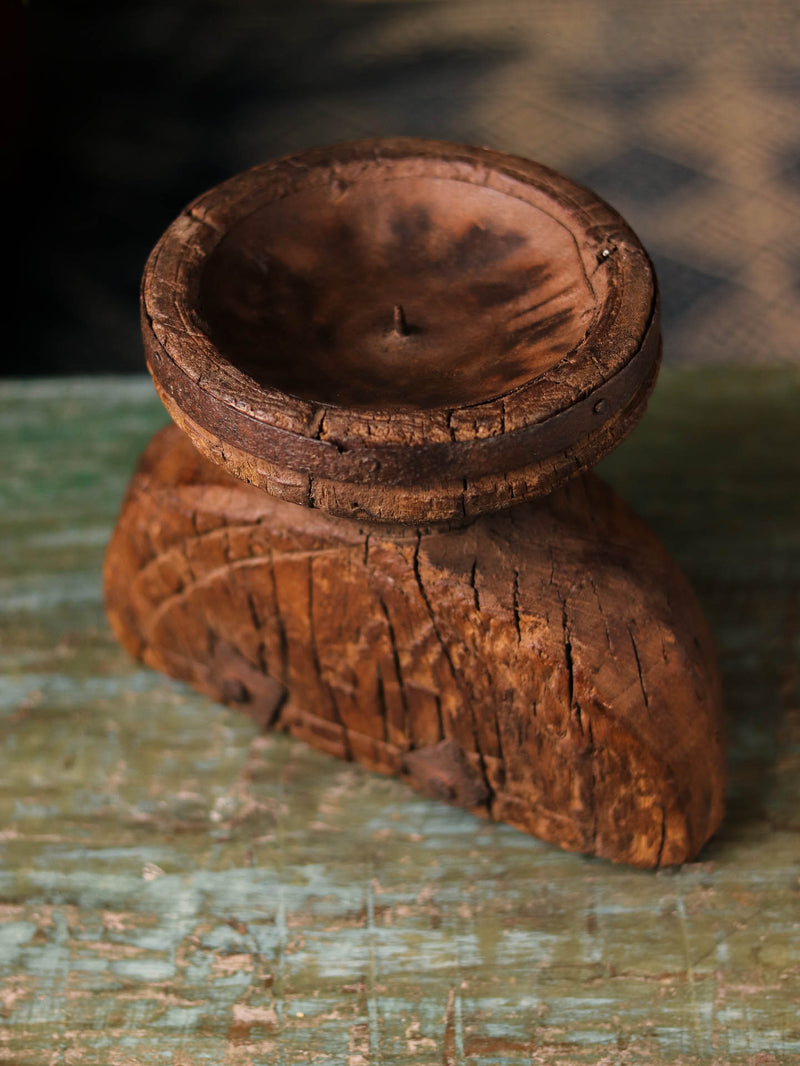 Wooden Bijani Candle Stand