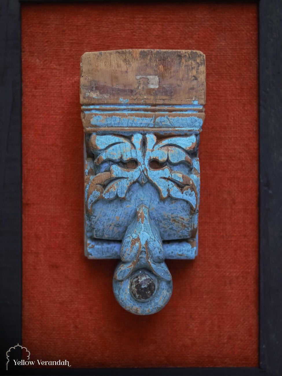 Antique Wooden Bracket on Wall Frame