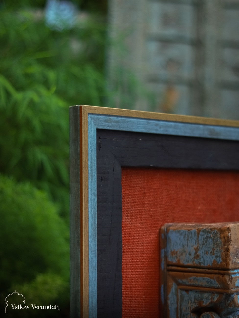 Antique Wooden Bracket on Wall Frame