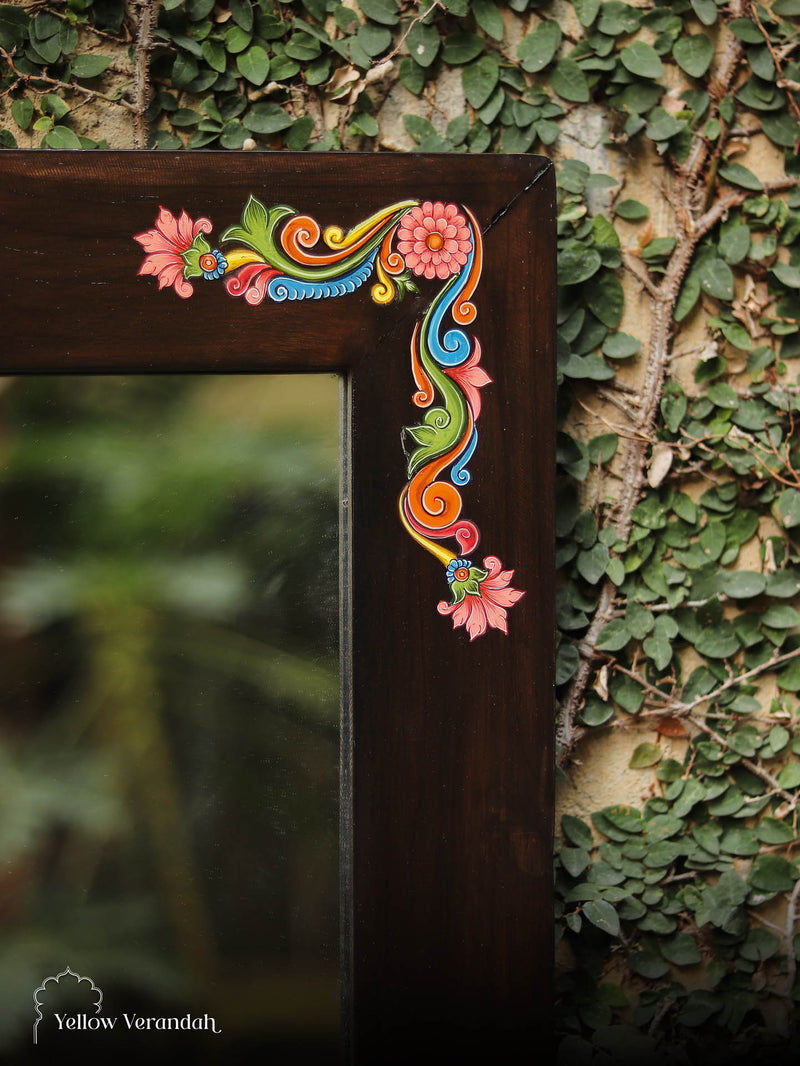 Wooden Hand Painted Mirror