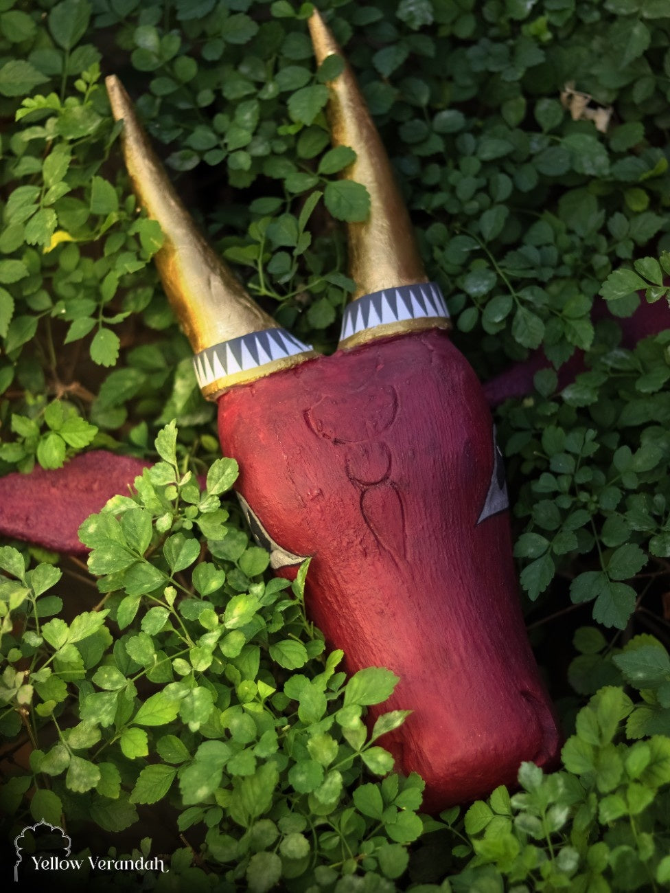 Wooden Cow Head Wall Decor - 15"