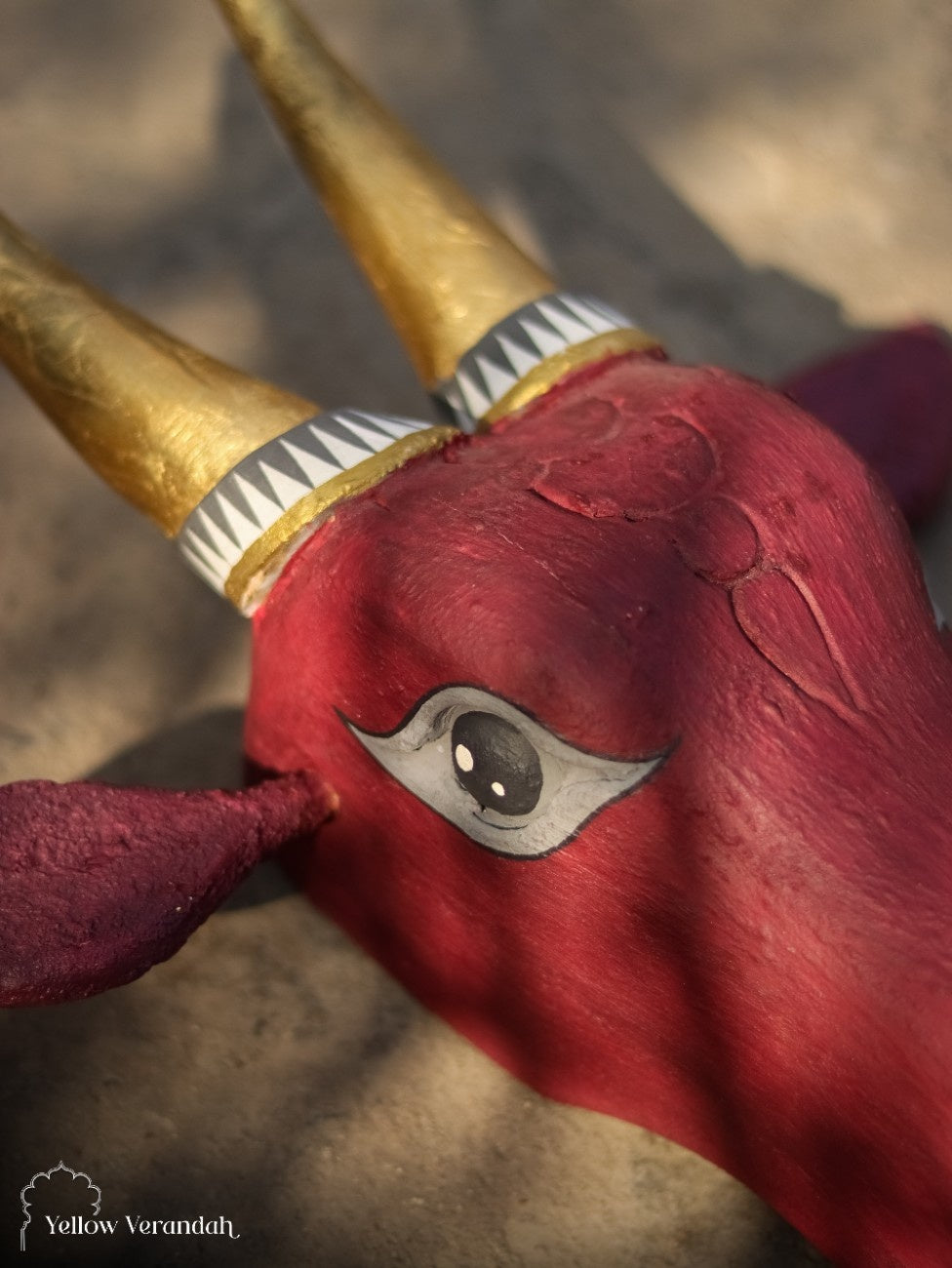 Wooden Cow Head Wall Decor - 15"