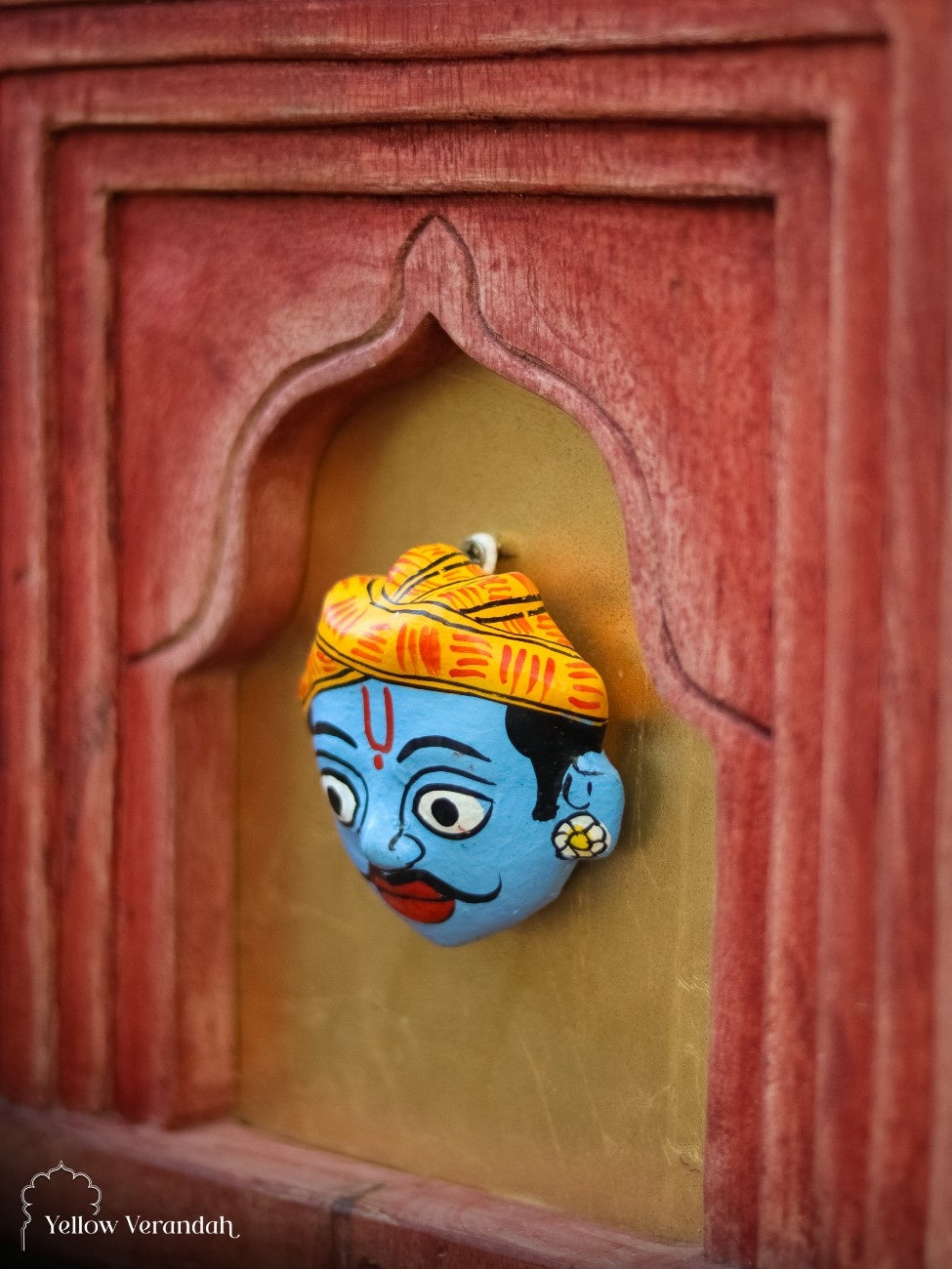 Wooden Jharokha Frame with Cheryal Mask