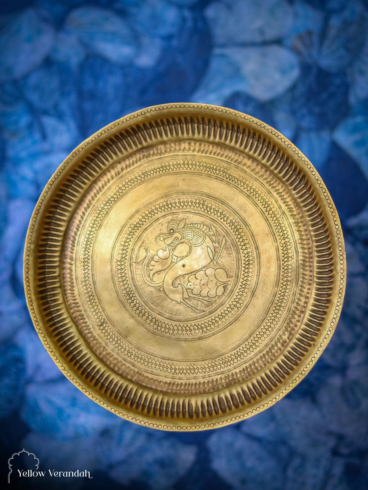 Vintage Brass Plate - 10"