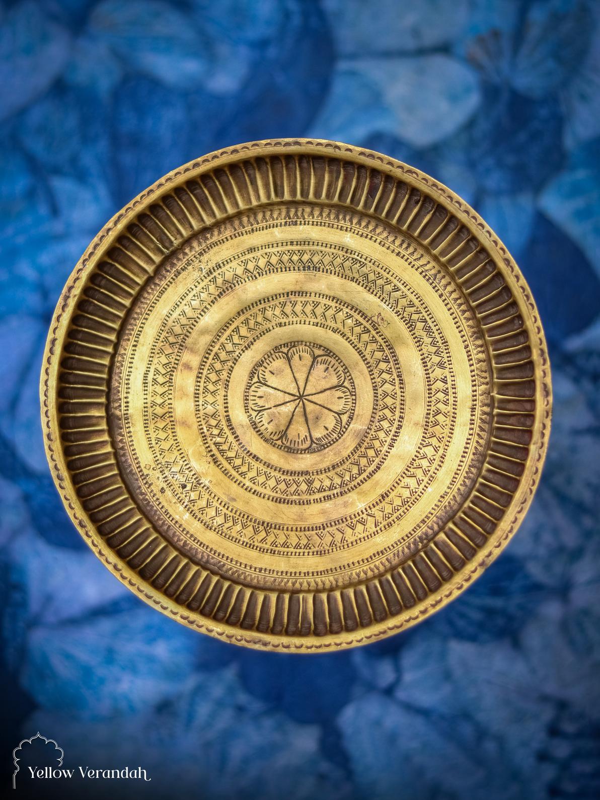 Vintage Brass Plate - 9"