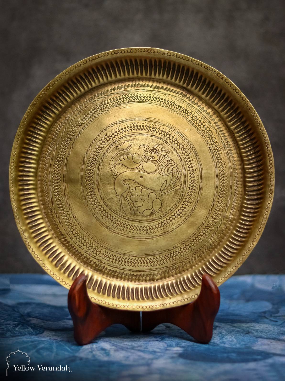 Vintage Brass Plate - 10"