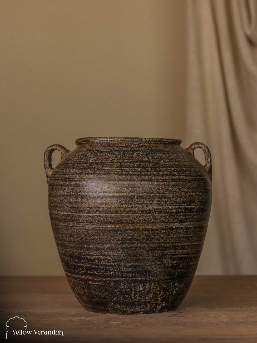 Turkish Terracotta Pot Vase - Earthy Finish