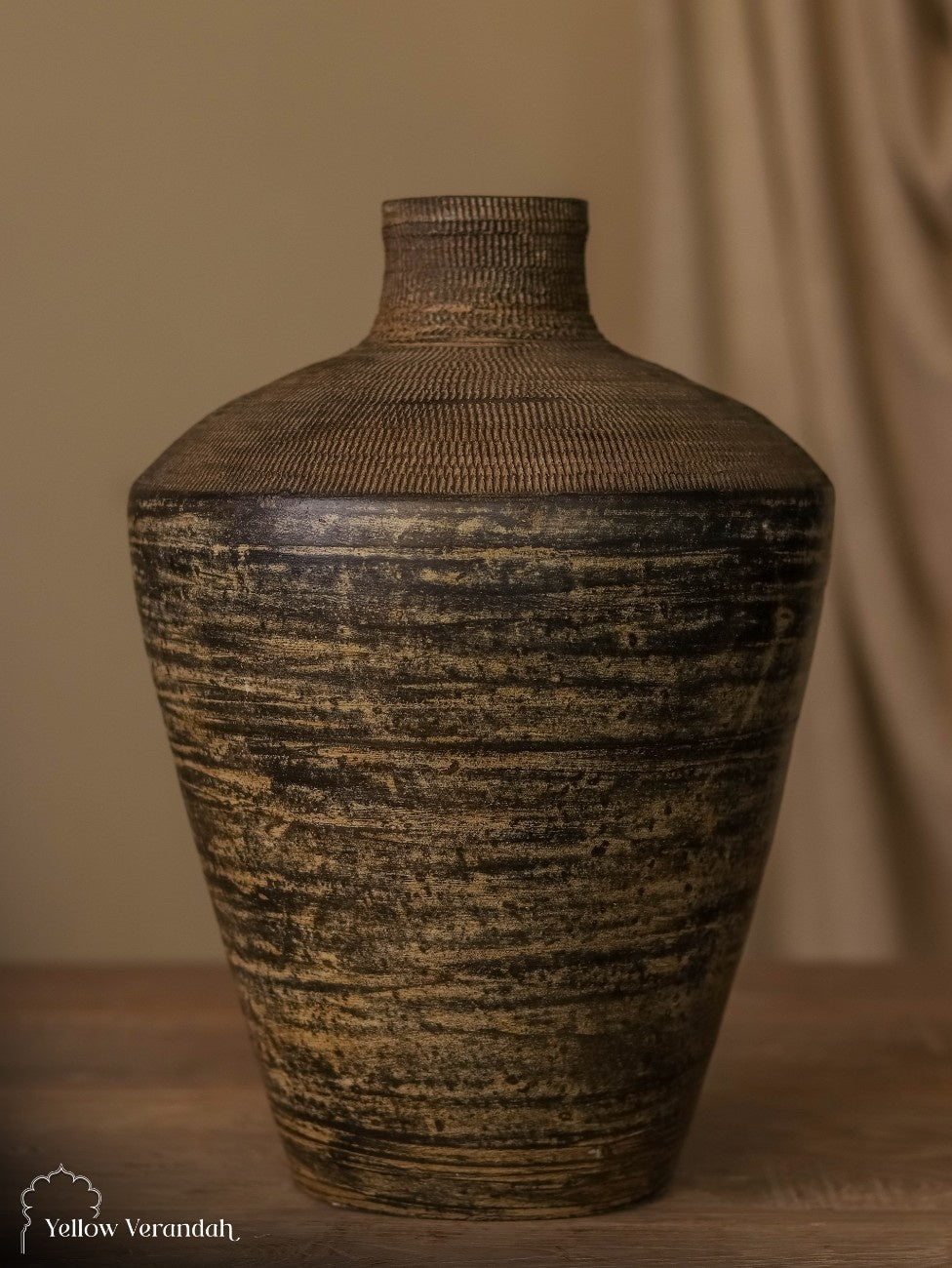 Turkish Terracotta Pot Vase - Earthy Finish